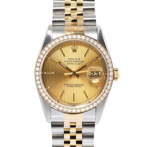 Rolex Datejust 16233 Diamond Champagne Tapestry