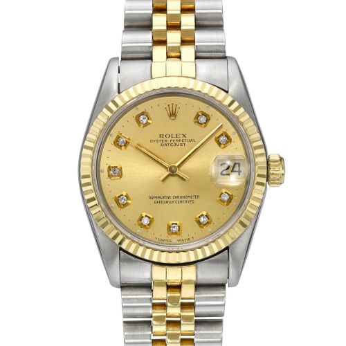 Rolex Datejust 68273 Two Tone Champagne Diamond