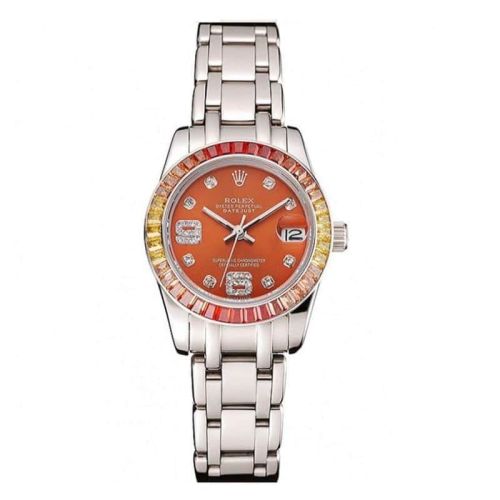 Rolex Datejust Pearlmaster 39 Cognac Dial Ladies 33MM