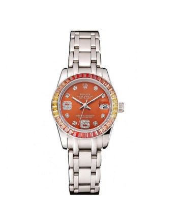 Rolex Datejust Pearlmaster 39 Cognac Dial Ladies 33MM